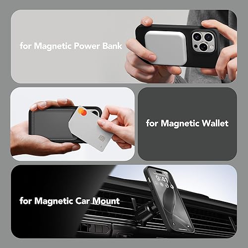 Miniatura 4 de GONEZ Funda de silicona para iPhone 14 Pro Max, compatible con MagSafe, con 2 protectores de pantalla + 2 protectores de lente de cámara, silicona