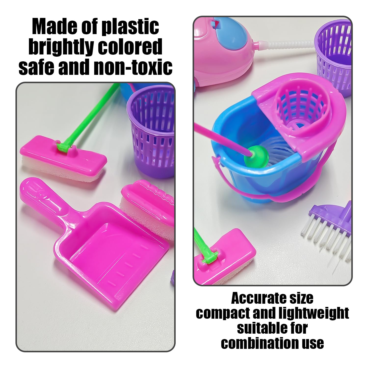 Sloane 23 Pièces Kit De Nettoyage Enfant Jouet Kit Menage Enfant Jo Aspirateur Balai Enfant Jouet Set De Menage Enfant Mon Am