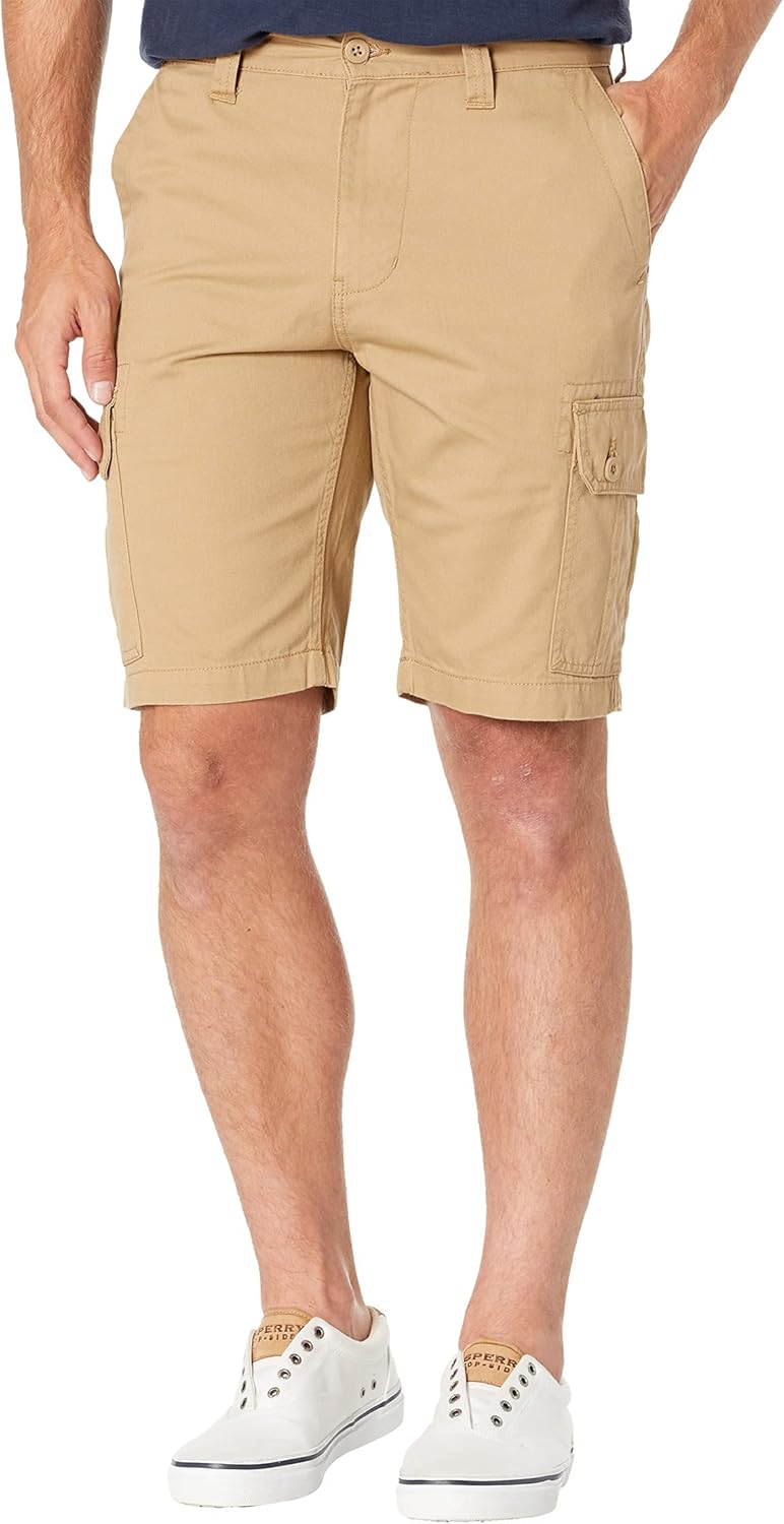 BELTED TWILL CARGO SHORTS
