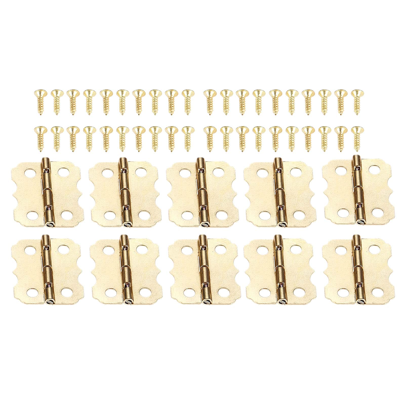 Nvsfzgiyg One Color Hinge, 10Pcs Golden Metal Cabinet Drawer Door 4 Holes Antique V-Intage Butterfly 2520Mm