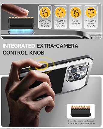 Lanhiem for iPhone 16 Pro Max Case, Metal Heavy Duty Shockproof Tough Rugged Case with Built-in Glass Screen Protector, 360 Full Body DustProof Strong Protective Phone Case for 16 Pro Max 6.9, Silver