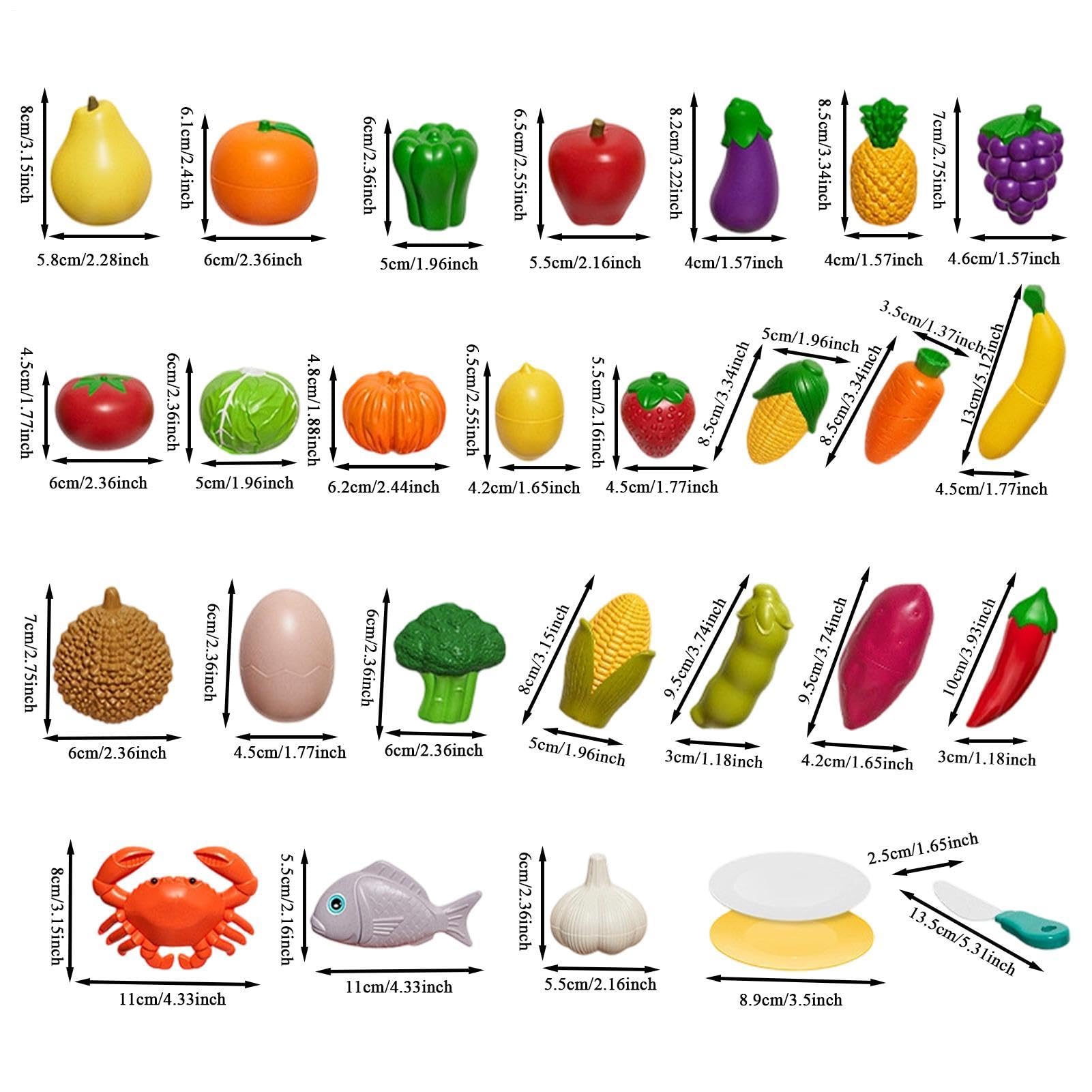 Set Comida De Juego Juguete Educativo Clasificación Simulación Comida Falsa | Actividades Educativas Preescolares Para Niños Aula Tienda Supermercado Comestibles Granja Carrito Compra