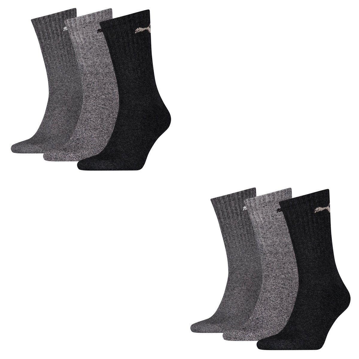 PUMA Basic Shorts Crew Unisex Sports Socks in Farbmix. 9 Paar