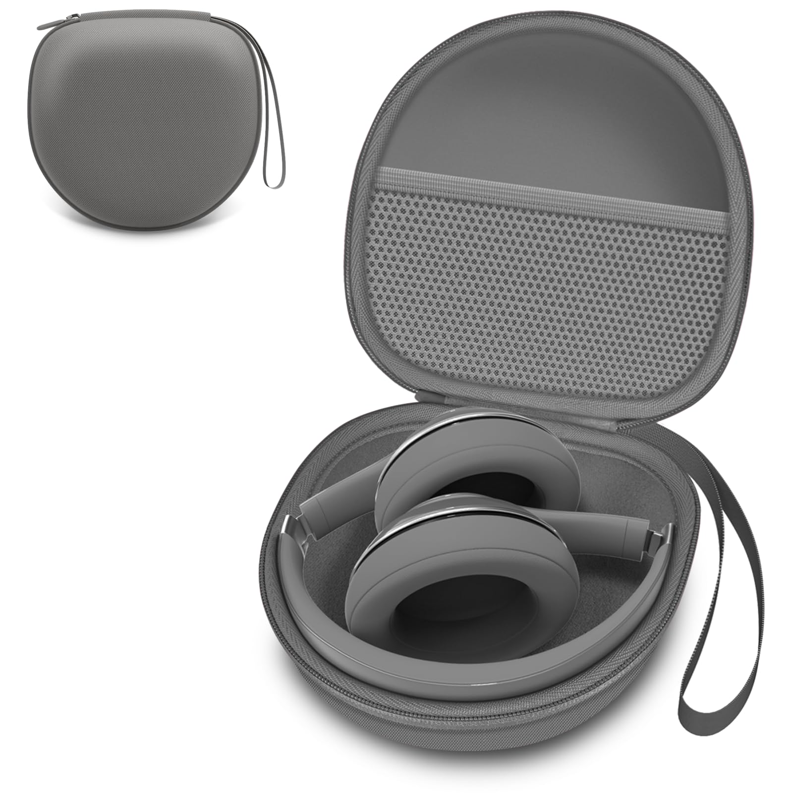Headphone Headset Case for Folding Headphone, Light Grey