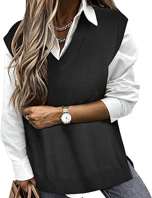 TIYOMI Plus Size Sweater Sleeveless Tops for Women Knitted Tank Tops XL-5XL