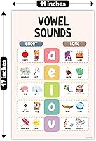 Vista 10 de Decorably 15 pósteres fonéticos bohemios para aula, 11 x 17 pulgadas, laminados mate, decoraciones educativas de clase ESL, pasillos escolares