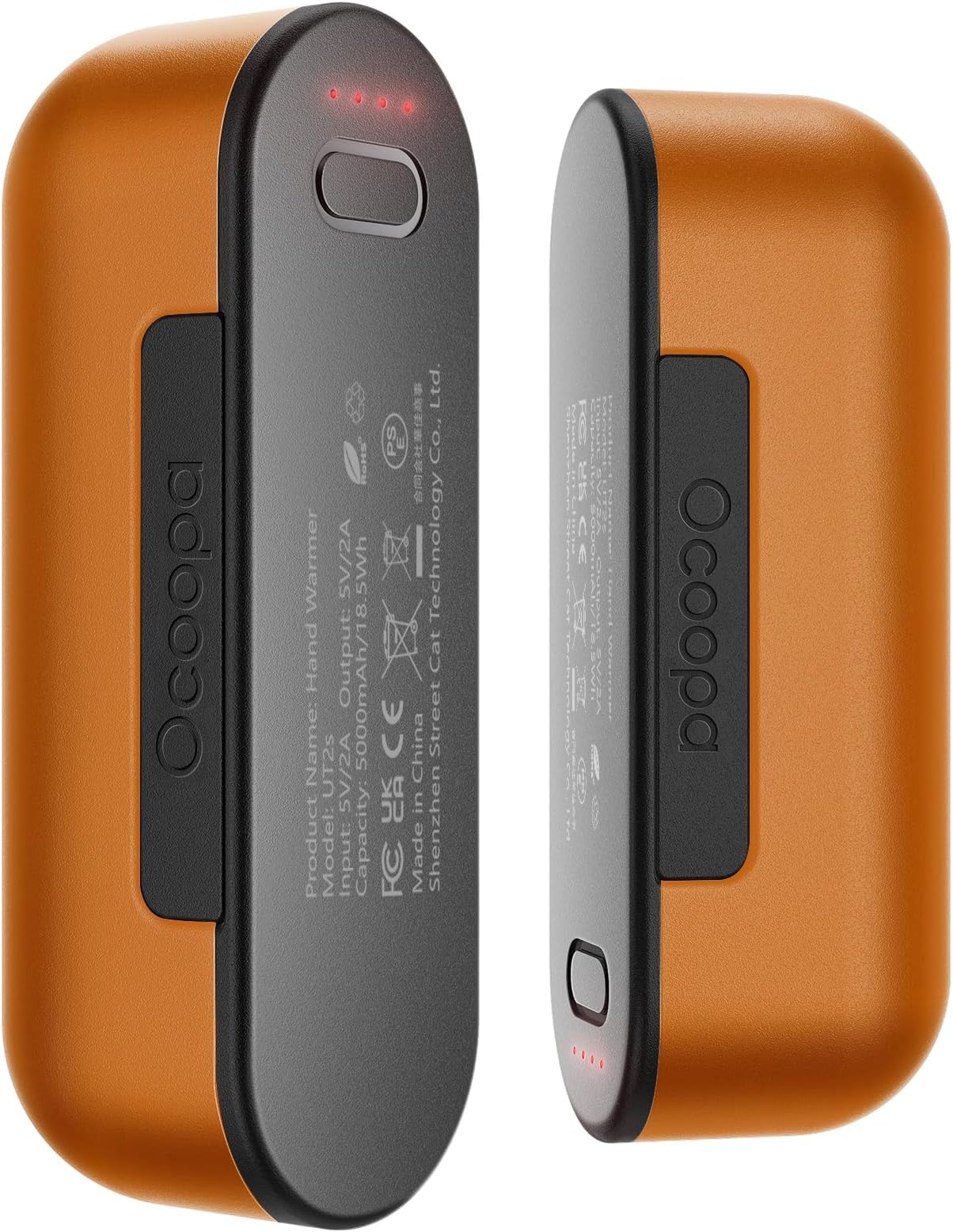 OCOOPA UT2S Magnetic Hand Warmers Rechargeable 2 Pack, 5000mAh Electric Handwarmer, 4 Heat Settings (100–137°F), 2s Fast Heating, USB-C Power Bank, Gifts for Gaming & Outdoor
