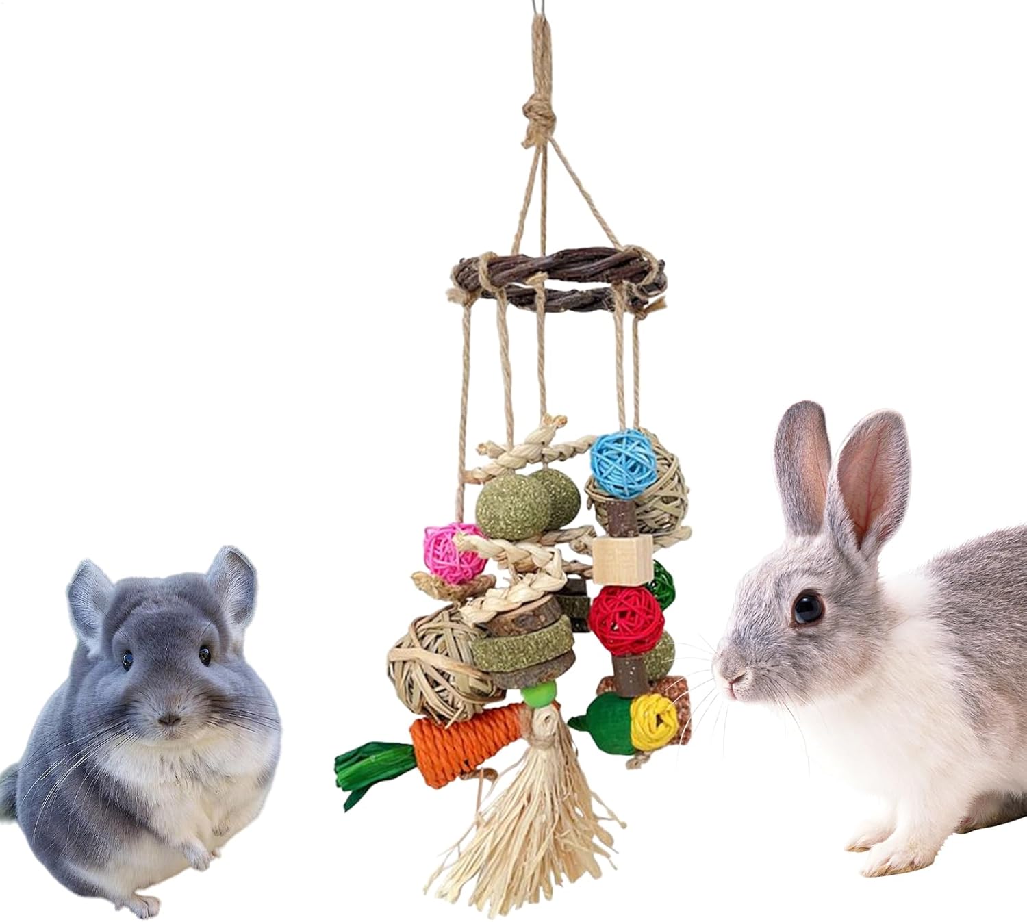 Dopsyesn Chinchilla Spielzeug, Timothy Heu Stangen Für Kleintiere Zum Nagen Und Zahnpflege, Natürlicher Nagerspaß Knabberspaß Für Kleintiere Wie Frettchen Hamster Eichhörnchen