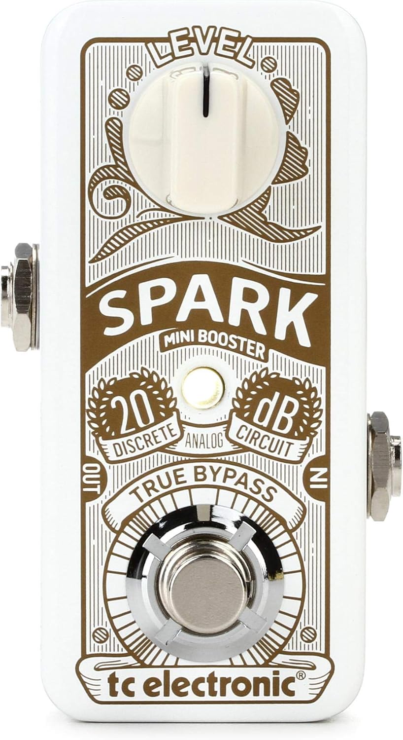 TC Electronic SPARK MINI BOOSTER Ultra-Compact Booster Pedal with PrimeTime Switching and Fully Analog Design & MXR Patch Cable 6 in|15 cm - 3 Pack (3PDCP06)