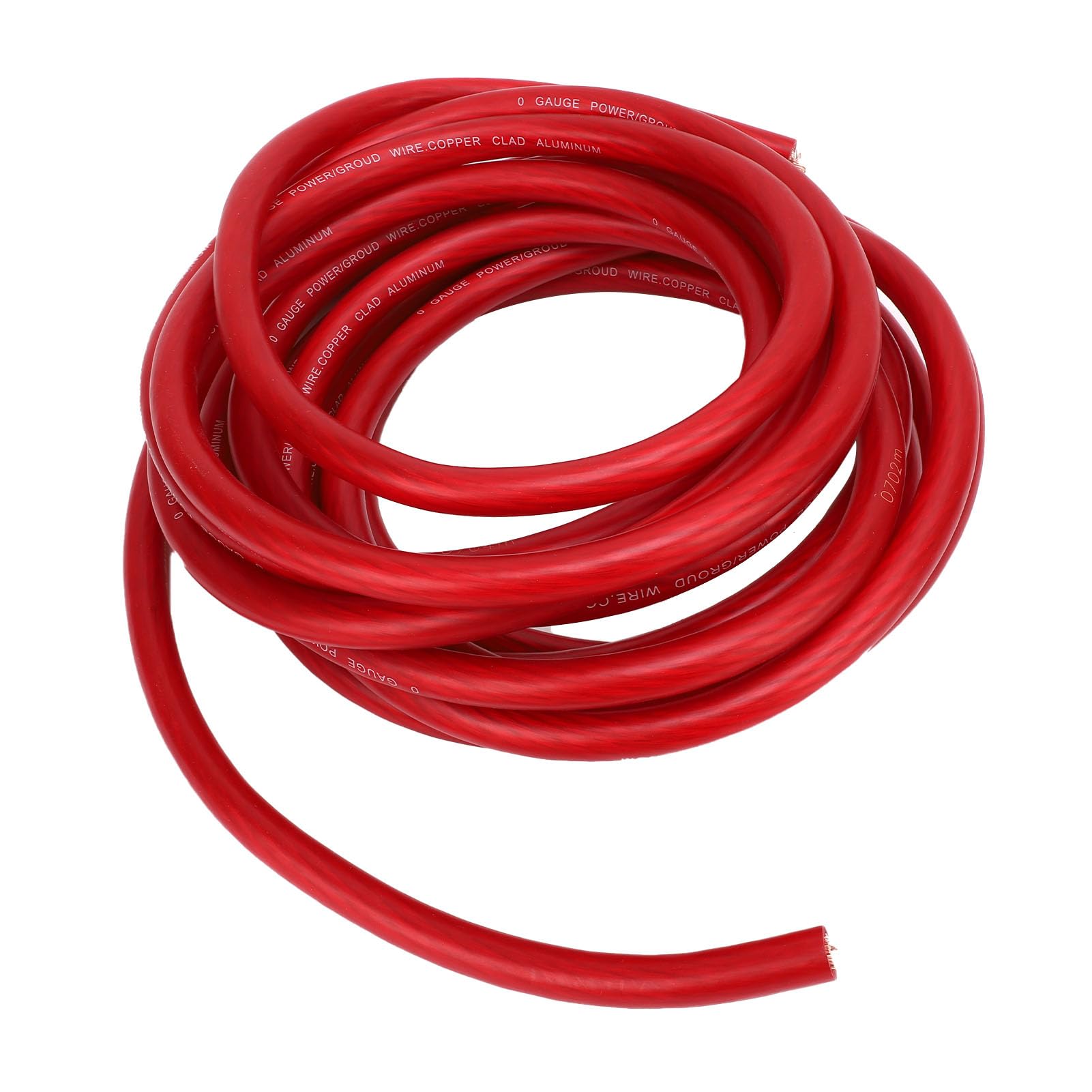 Cable Automotriz de Calibre 1 AWG, Cable de Batería de Tierra Flexible y Versátil de 25 Pies, Altavoz de Iluminación para Coche (Rojo)