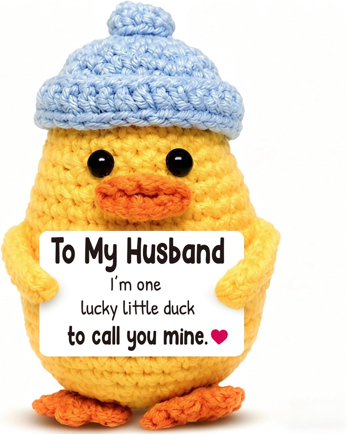 Fathers Day Presents for Husband from Wife – Crochet Duck Romantic Gift for Husband Birthday Anniversary Valentines Day Christmas