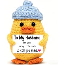 Fathers Day Presents for Husband from Wife &ndash; Crochet Duck Romantic Gift for Husband Birthday Anniversary Valentines Day Christmas
