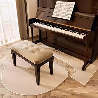 PPGE HOME Alfombra de Insonorización for Piano, Alfombra para Vertical Piano, Alfombrilla Insonorizada for Batería de Jazz, para Gran Caja Clara y Otros Instrumentos Musicales(Color:Blanco Roto)
