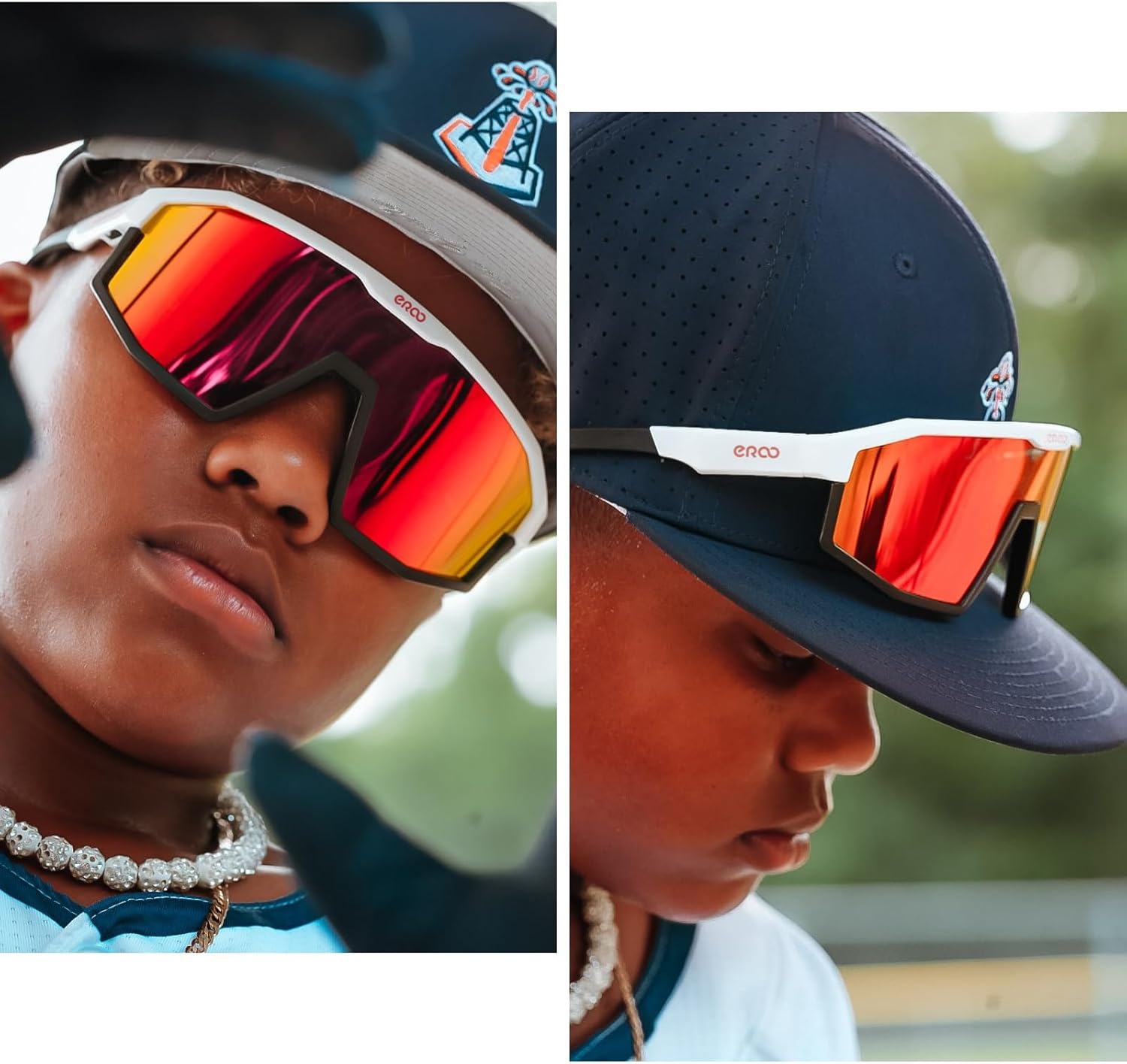 Eazyrun Kids Polarized Sports Sunglasses for Age 8-12 Youth Baseball Softball Cycling Glasses UV Protection for Boy Girl