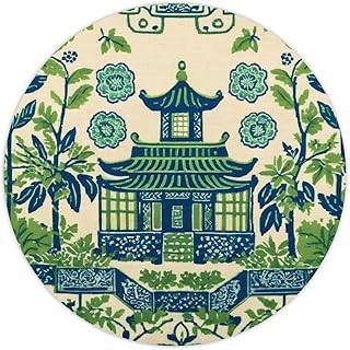 Calcomanías redondas de 7.6 cm con diseño de Pagoda de Chinoiserie de color azul y marfil, para maleta, computadora, calcomanías de vinilo, juego de 50 regalos para amigos