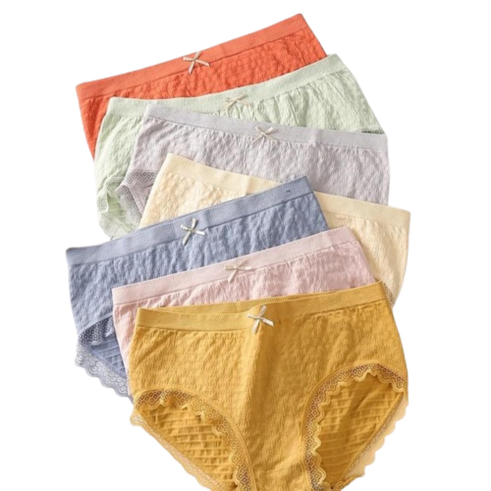 adina claim comfort Seamless Mid Waist Panty Traceless Japanese Girls Underwear Ladies Cotton Crotch Skin Friendly Antibacterial Breathable Lace Edge (Multicolor) Acc-Frill-PAN-Parent-picture-52