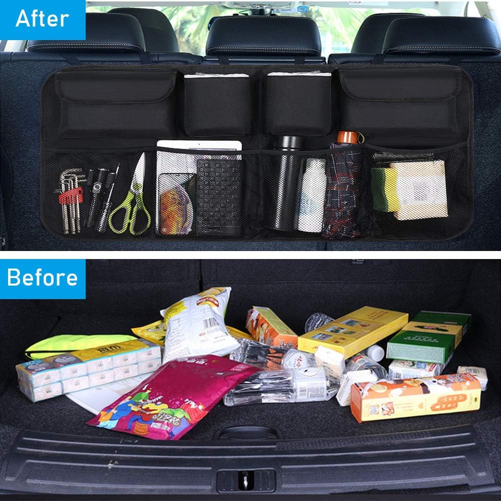 URAQT Organizer Sedile Posteriore Auto, Impermeabile Organizzatore Sedile Posteriore Auto, Pieghevole Organizer per Sedile Posteriores Auto per SUV