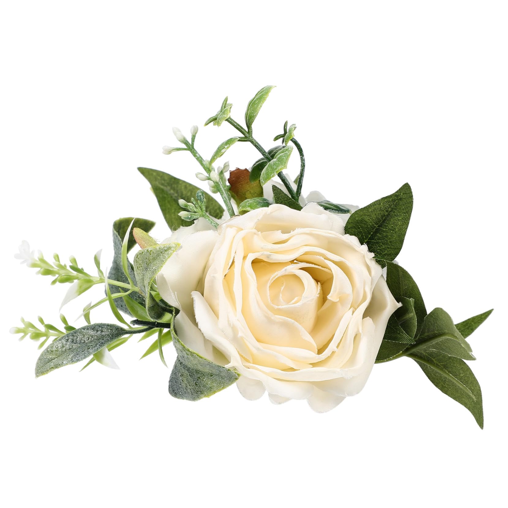 Alipis 5 Pz fiore del polso elegant matrimonio adorn teck deck vestito Braccialetto ornamento da polso da damigella d'onore decorazioni floreali finte da polso panno di seta bianca
