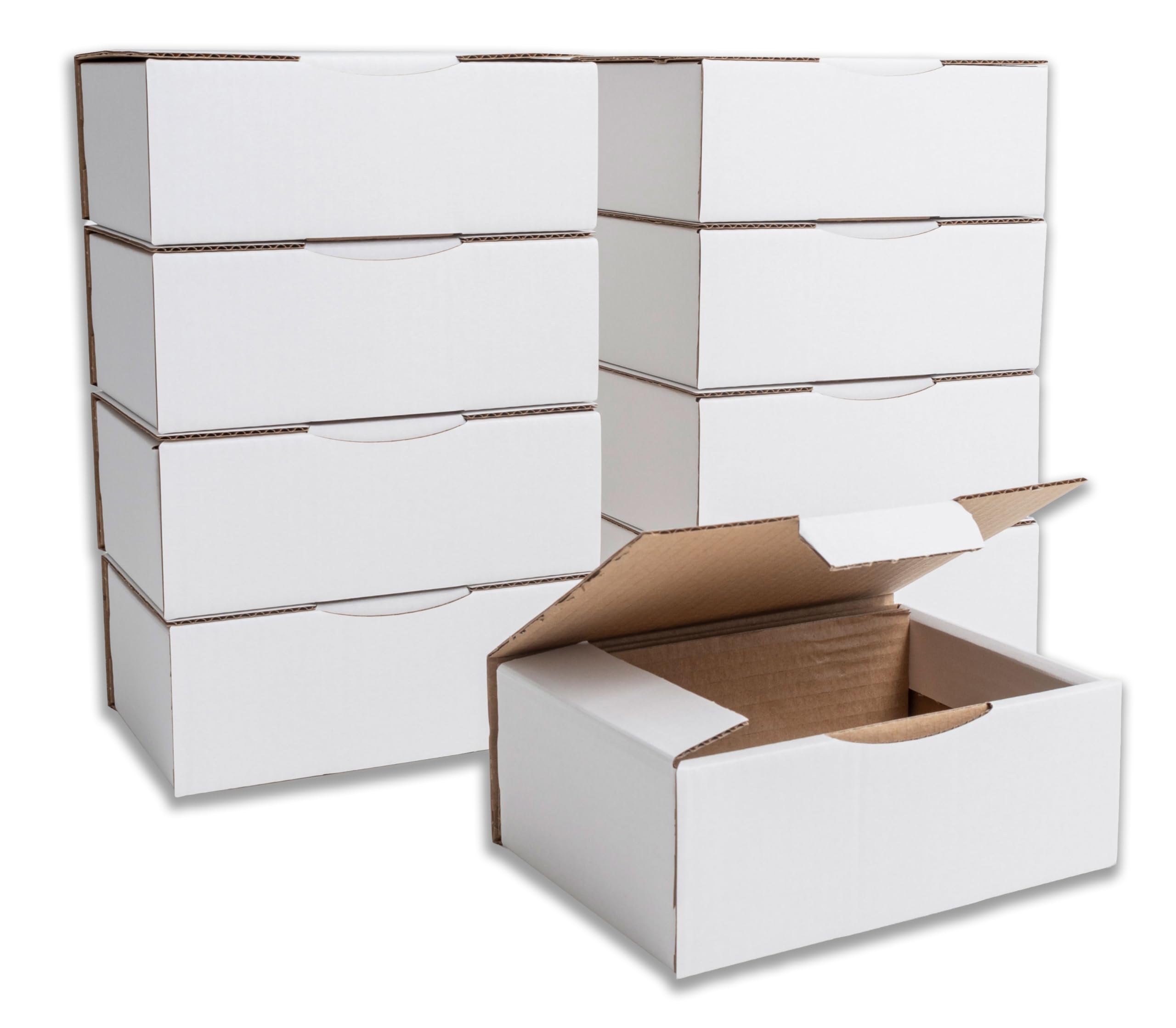 Scatole di Cartone Bianche 20 x 14 x 7,5 cm per Spedizioni E Commerce Regali [