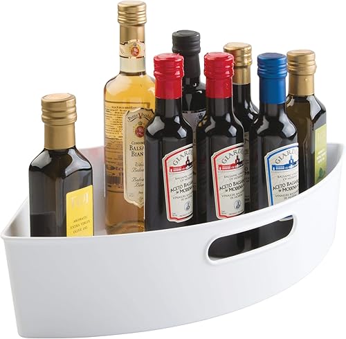 Miniatura 6 de iDesign - Organizador giratorio Lazy Susan de plástico reciclado de 14 con asa, despensa, baño, almacenamiento general y más, 16.5 x 11 x 4