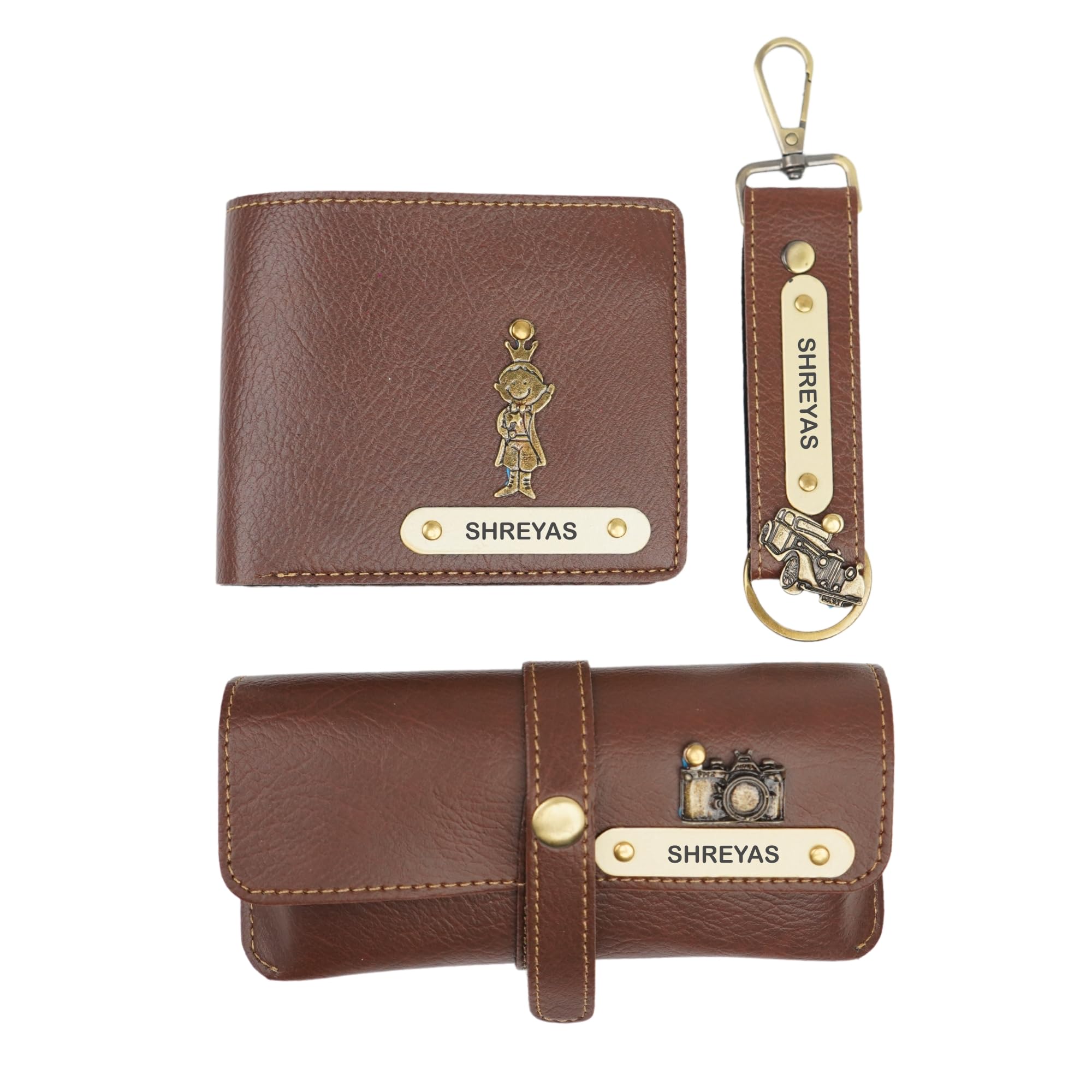 Customized Men's Gift Set| Wallet Gifts For Men Birthday Special | Gift Hamper For Men | Birthday Gift For Men With Name & Charm Customization - Brown-image-23