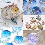 UV Resin Kit 200g with UV Light, Upgraded Formula & Crystal Clear UV Resin for Jewlery Making, 100g*2 Resin UV Kit with Light for Earring, Pendant, DIY