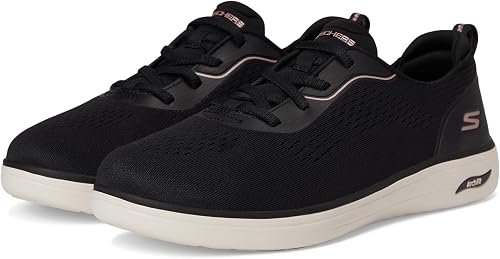 Skechers, Womens, On-the-go Arch Fit Inspire Sneaker, Black/Rose Gold, 5.5, B - Medium