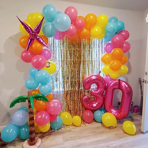 Vista 838 de Globos de números 0 de 40 pulgadas, globos negros de números para números 10, 20, 30, 40, 50, 60, 70, 80, 90, 100, globos de números 10, 20, 30, 40