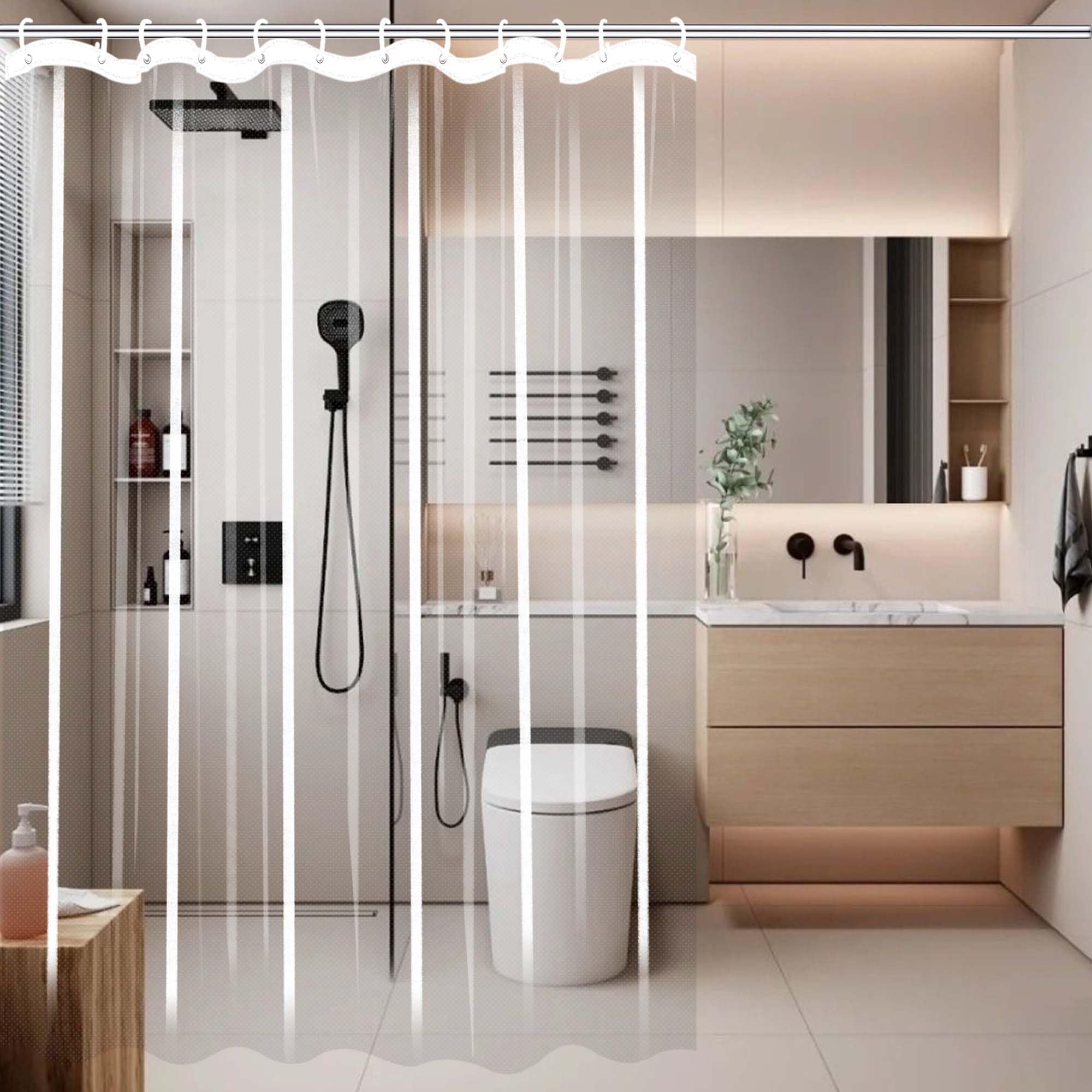 Rideau de douche imperméable pour baignoire dans les salles de bain