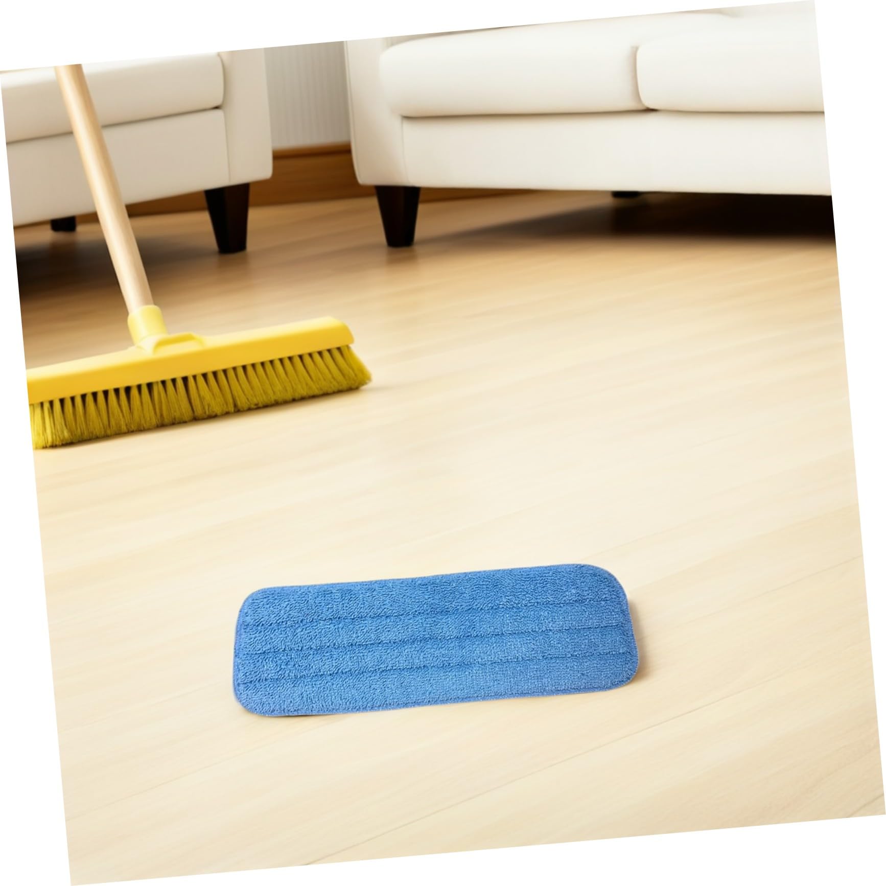 Mipcase 10 piezas Almohadillas de Microfibra Lavables para Mopa Reutilizable Recambios para Limpieza de Suelos Húmedos y Secos Compatibles con Baldosa y Laminado