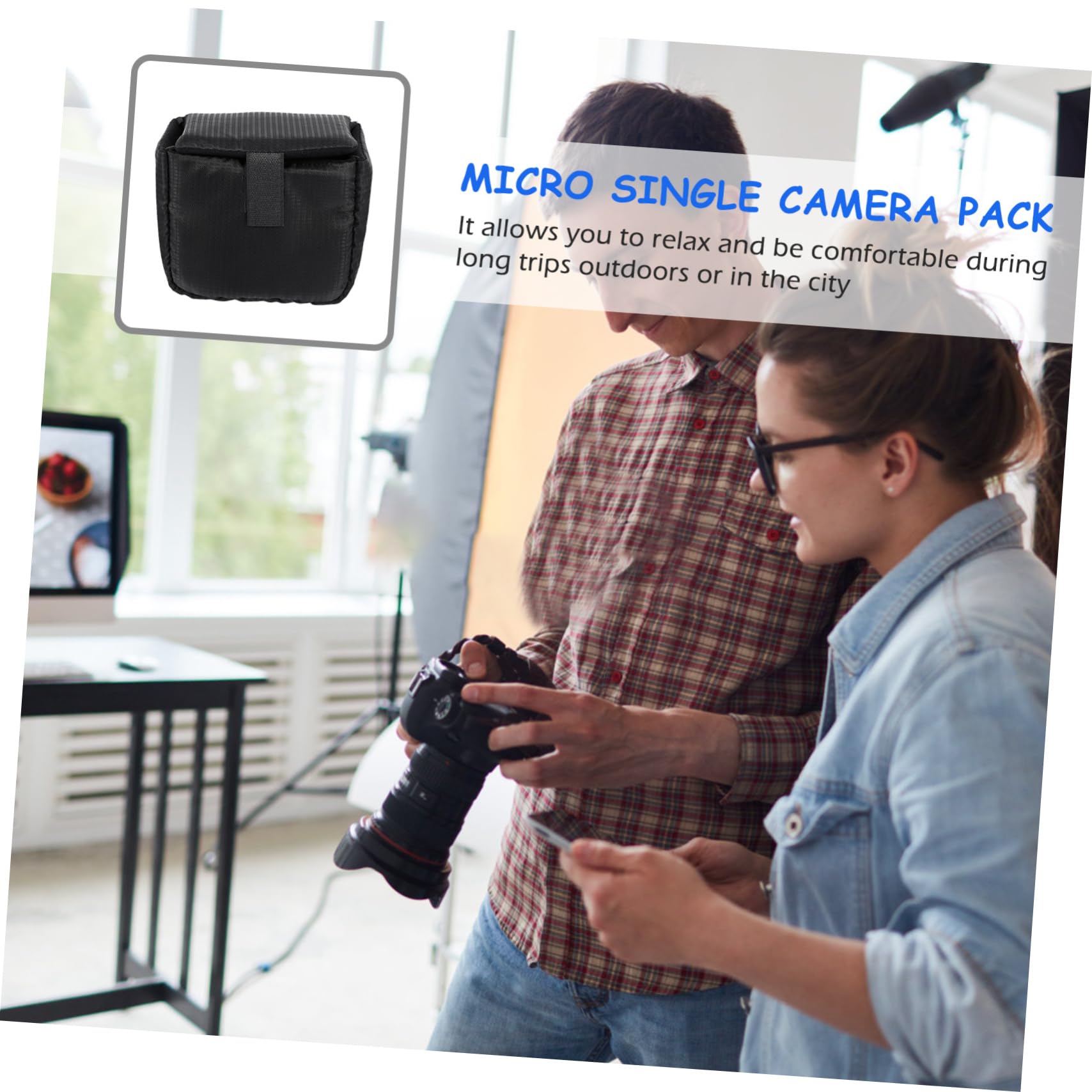 Uonlytech 3piezas Funda De Protección Acolchada para Lentes De Cámara DSLR y Resistente Golpes Bolsa y Ligera para Accesorios Fotográficos