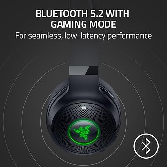 Razer Kraken Kitty V2 BT Wireless RGB Headset: Chroma RGB Kitty Ears & Earcups - Bluetooth 5.2-40 mm Drivers - Noise-Cancelling Mics - Lightweight - 40 Hr Battery w/Type C Charging - Black