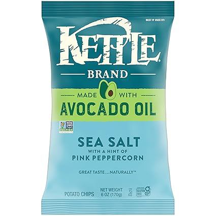 Kettle Brand Made with Avocado Oil Sea Salt Pink Peppercorn