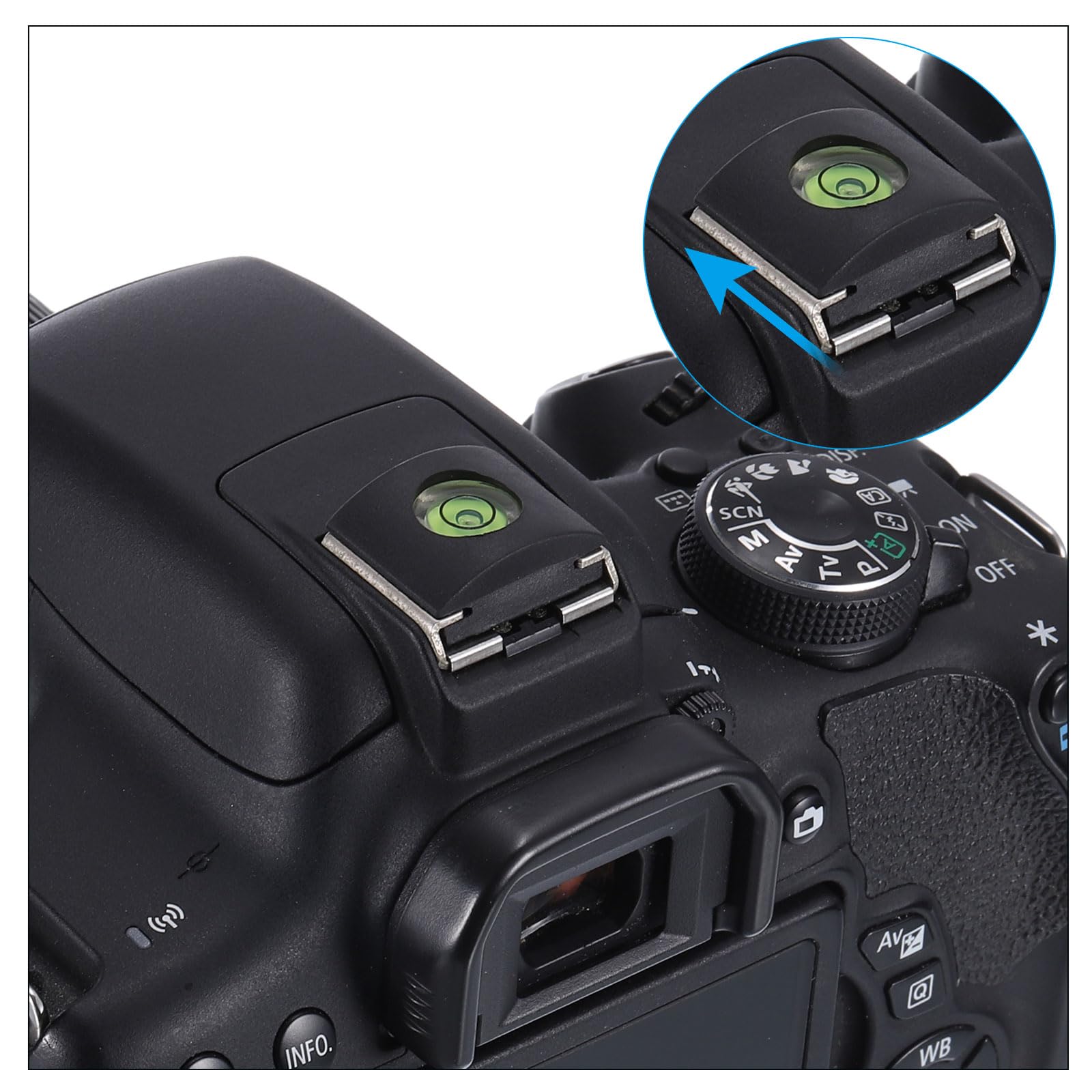 PATIKIL Zestaw pokrowców na gorącą stopkę do aparatu, 2 szt. 1-osiowy uniwersalny poziom osłona na gorące buty z 2 szt. 2-osiowa poziomica bąbelkowa do Nikon do Fujifilm dla Pentax
