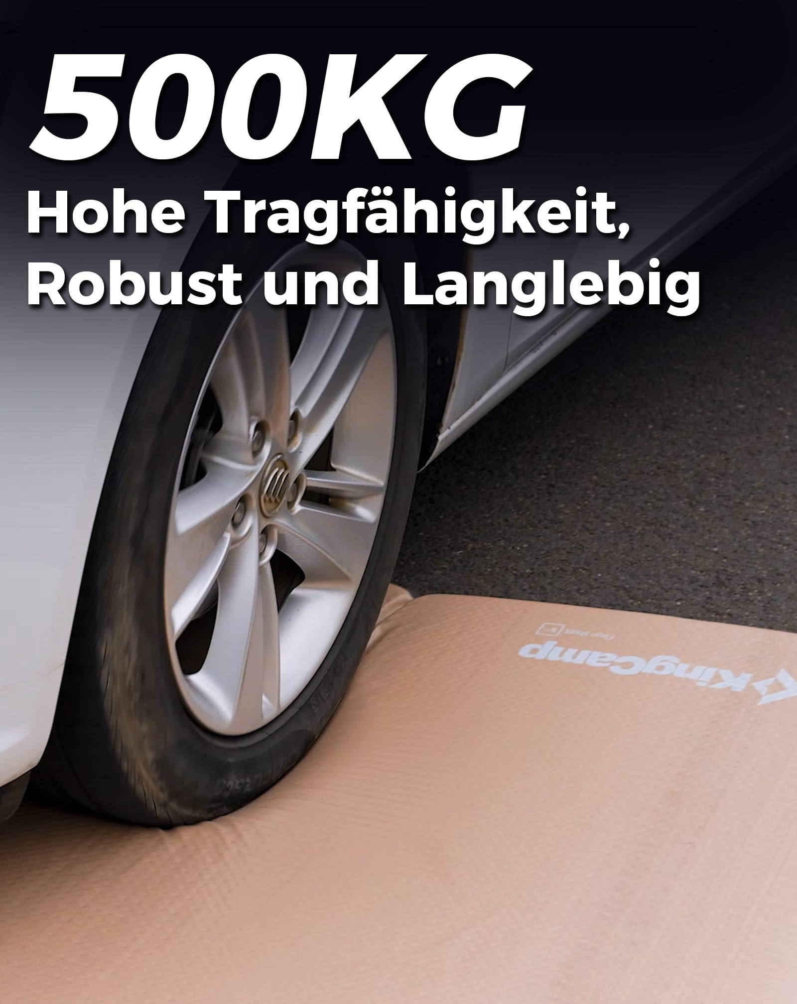KingCamp Isomatte Camping 500KG Belastbar Aufblasbare Matratze 5cm Dicke Hohe Elastizität Stummschalten Bequem Luftmatratze 1 Person für Outdoor Camping/Tumbling/Yoga/Fitness 200x75x5cm