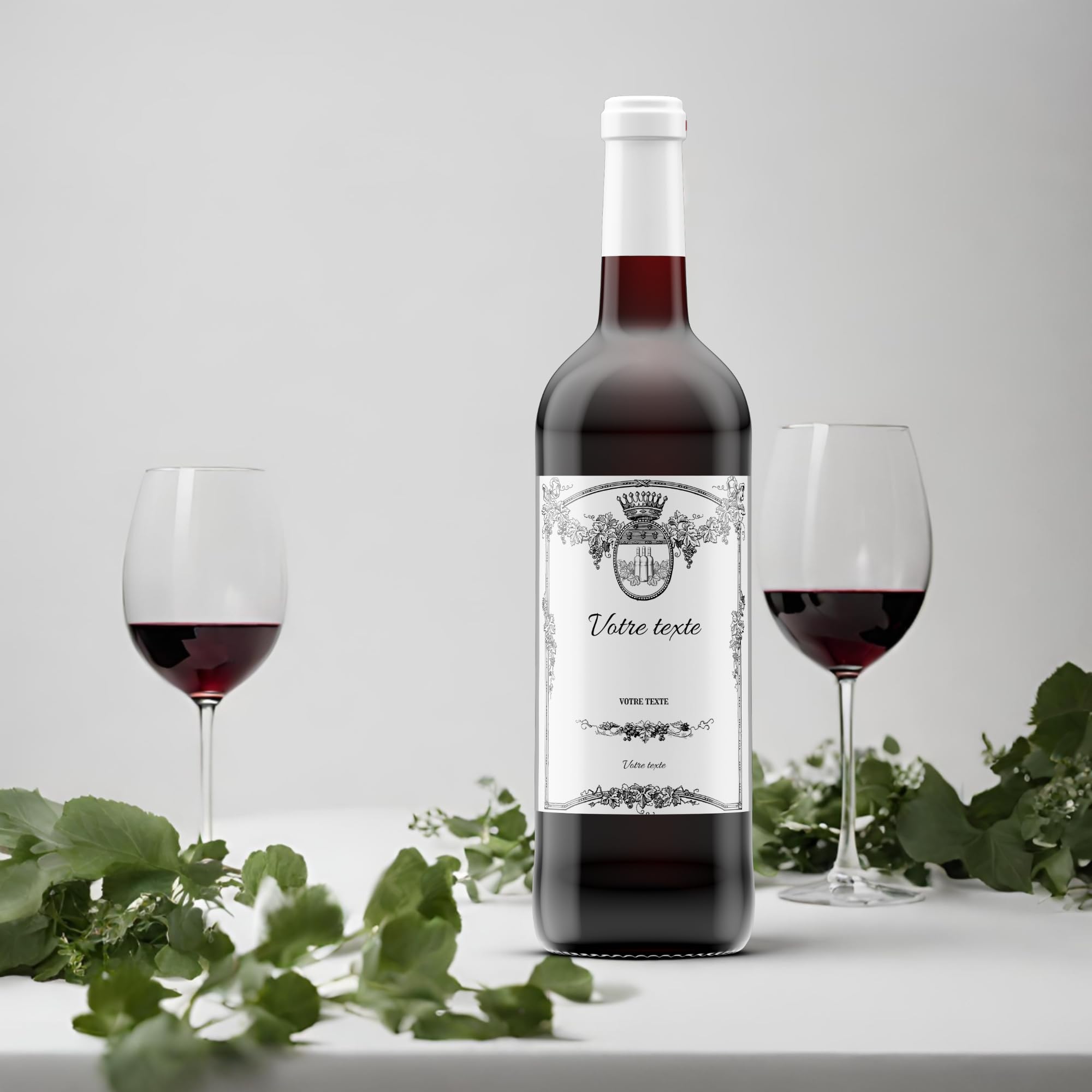 Etiquetas personalizables para botellas de vino (lote de 6) - añade tus textos - etiqueta personalizada - regalo - cumpleaños - boda - bautizo - jubilación