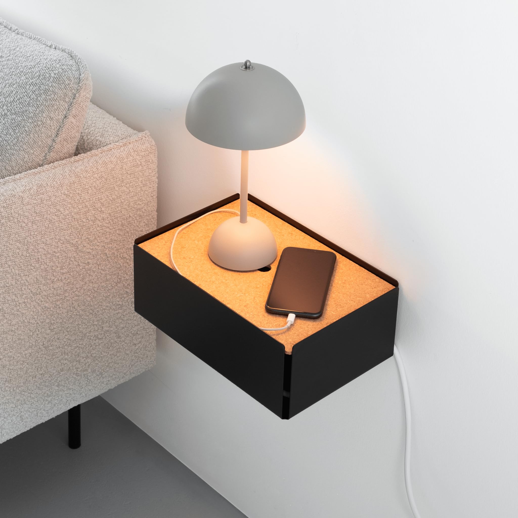 Charge-Box Design Ladestation, Lichtgrau/Filz Marble