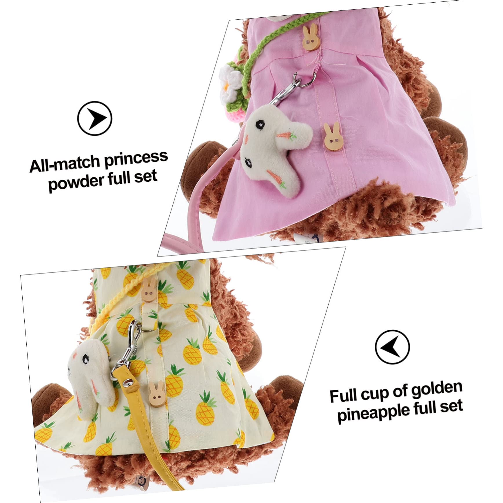Happyyami Haustiergeschirr Kaninchengeschirr Satz Aus Baumwolle Mit Leine Bequem Und Leicht Süße Kaninchen Dekoration Kleines Kaninchen Und Meerschweinchen Zubehör