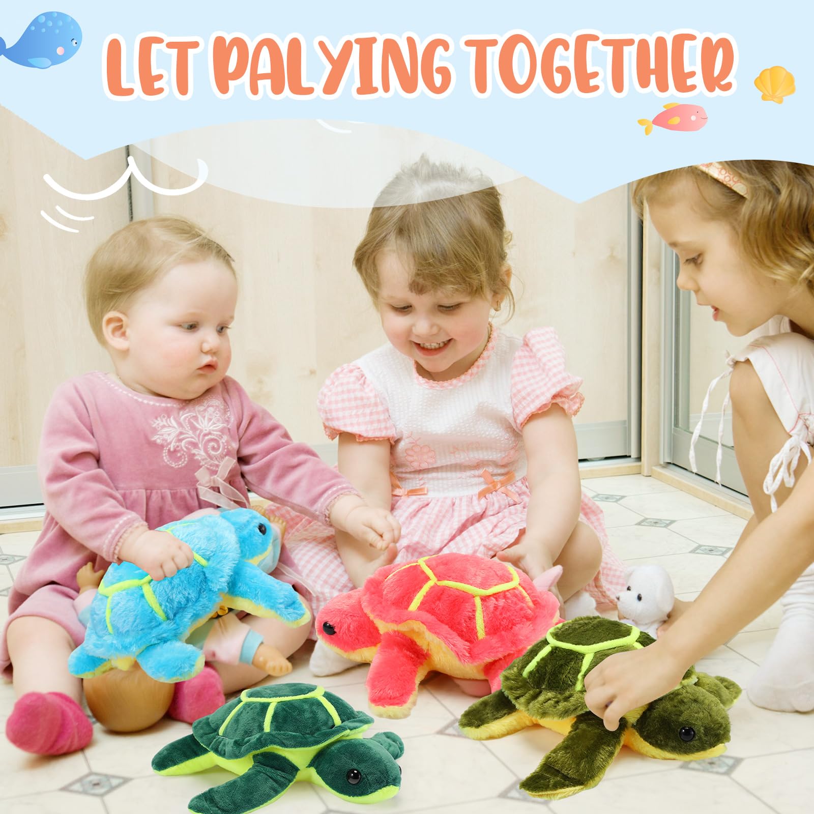 Amazon.co.jp: Jenaai 8個 クリスマス ソフト 10インチ ウミガメ