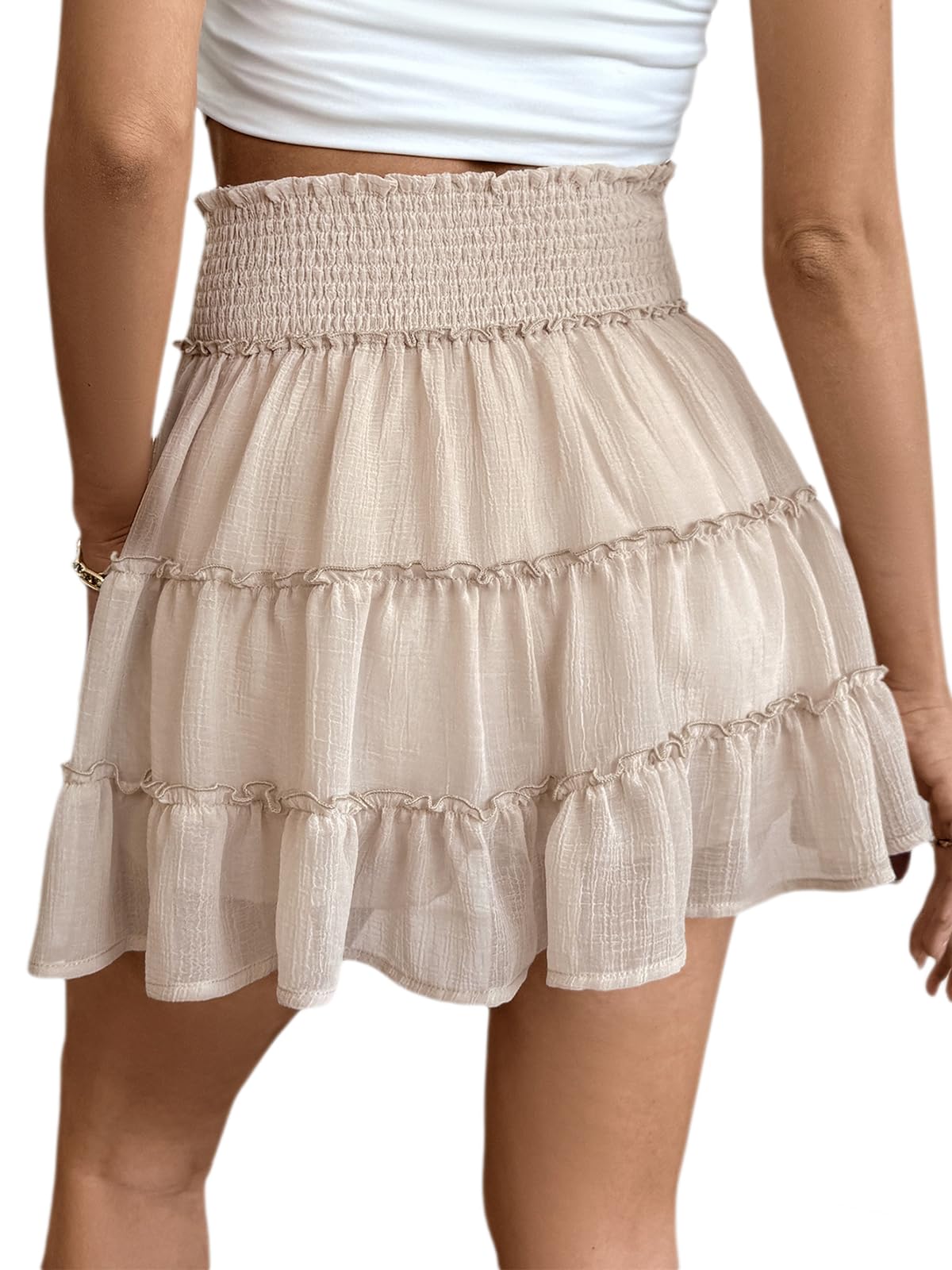 Jupes d'été pour femmes, taille haute à volants, pour tennis, sport, patineur, course à pied, fluide pendant la nuit, mini jupe-short Y79