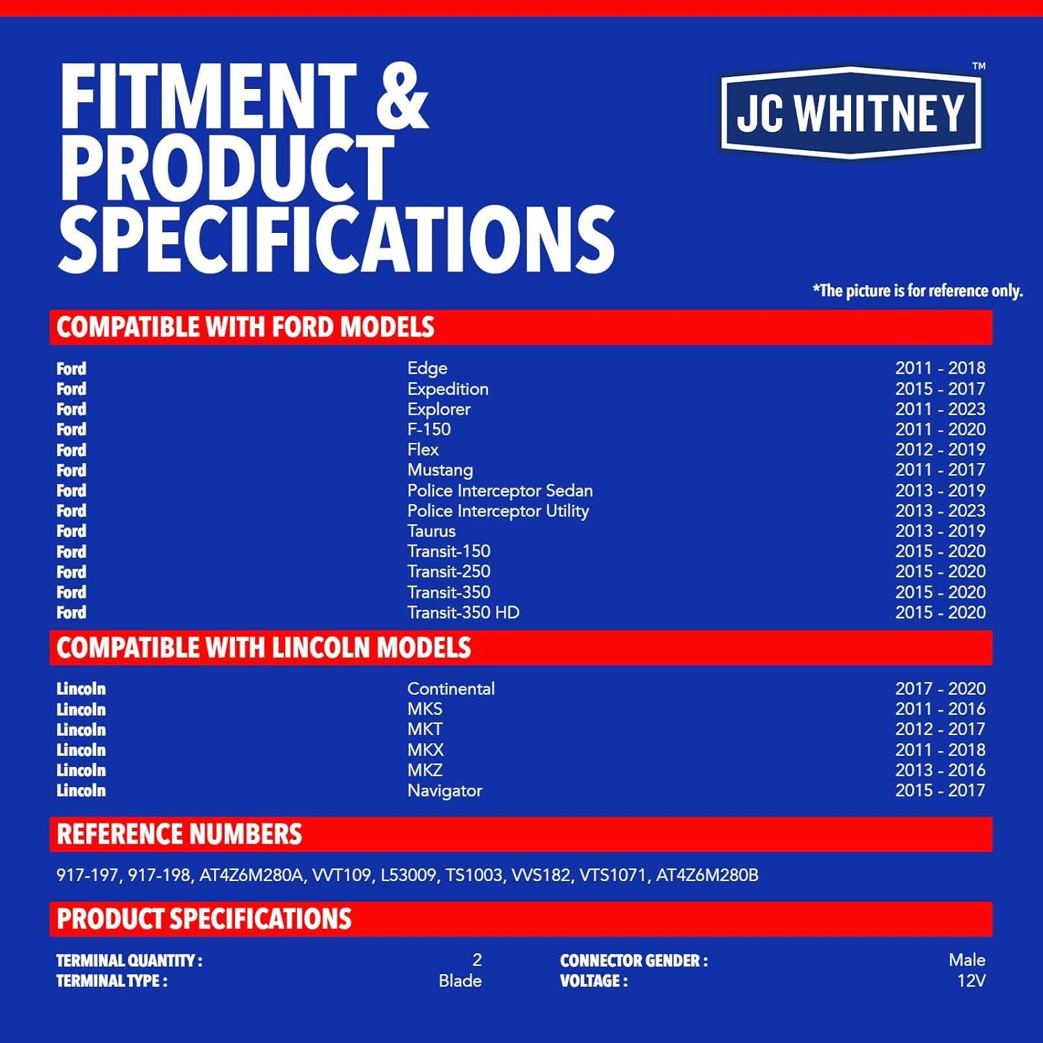 JC Whitney JFBAJCWTCV00148 Set of 2 Engine Variable Valve Timing Solenoids (VVT) - Compatible with Ford F-150, Explorer, Edge, Mustang, Expedition, Taurus, Flex, Lincoln MKZ - 3.3L 3.5L 3.7L