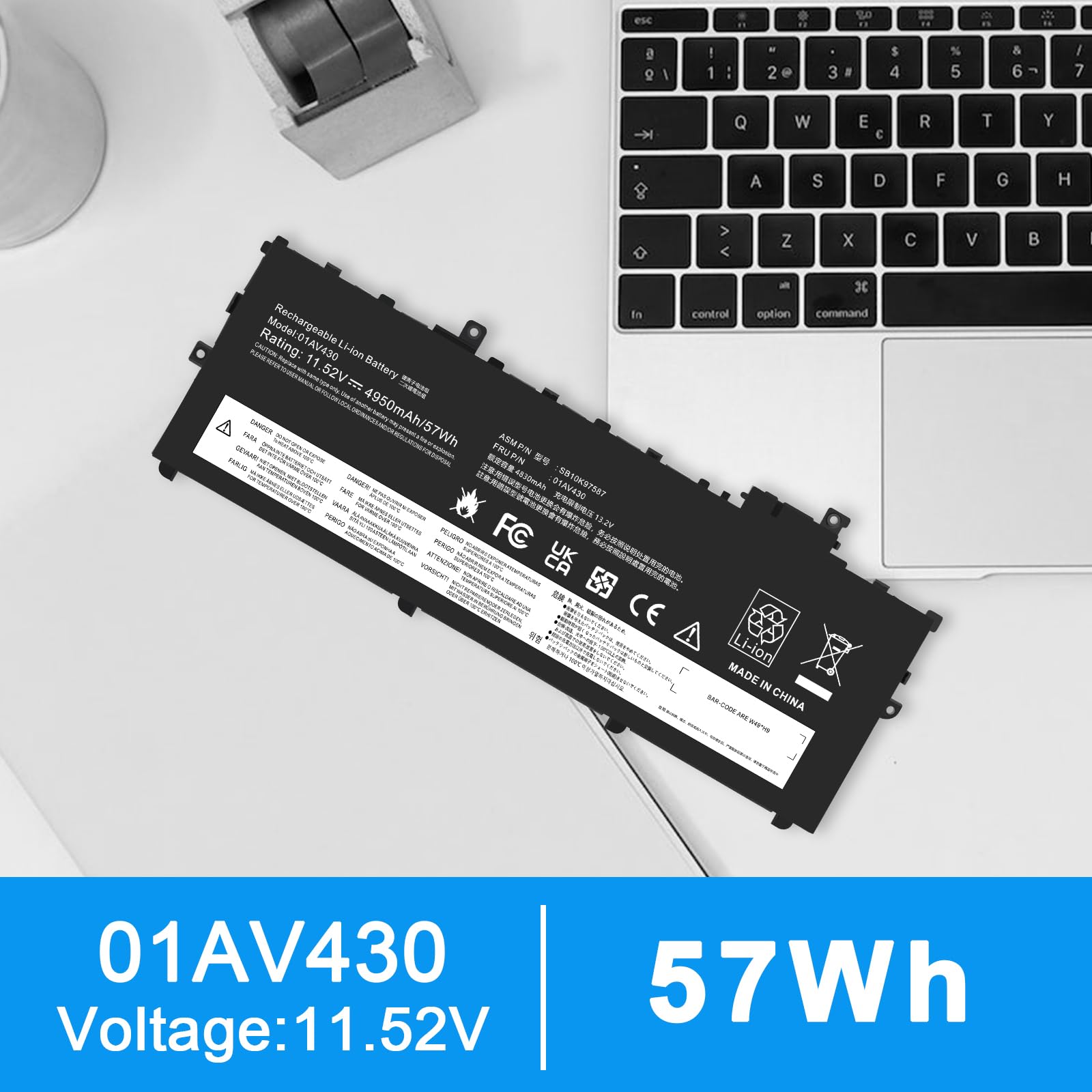 Amazon.com: Fancy Buying 01AV430 SB10K97587 Battery Replacement