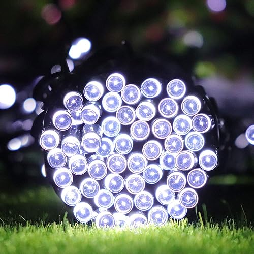 Miniatura 3 de LALAPAO Paquete de 2 tiras de luces solares superlargas de 85 pies, 240 LED, 8 modos, iluminación solar, iluminación al aire libre, impermeable,