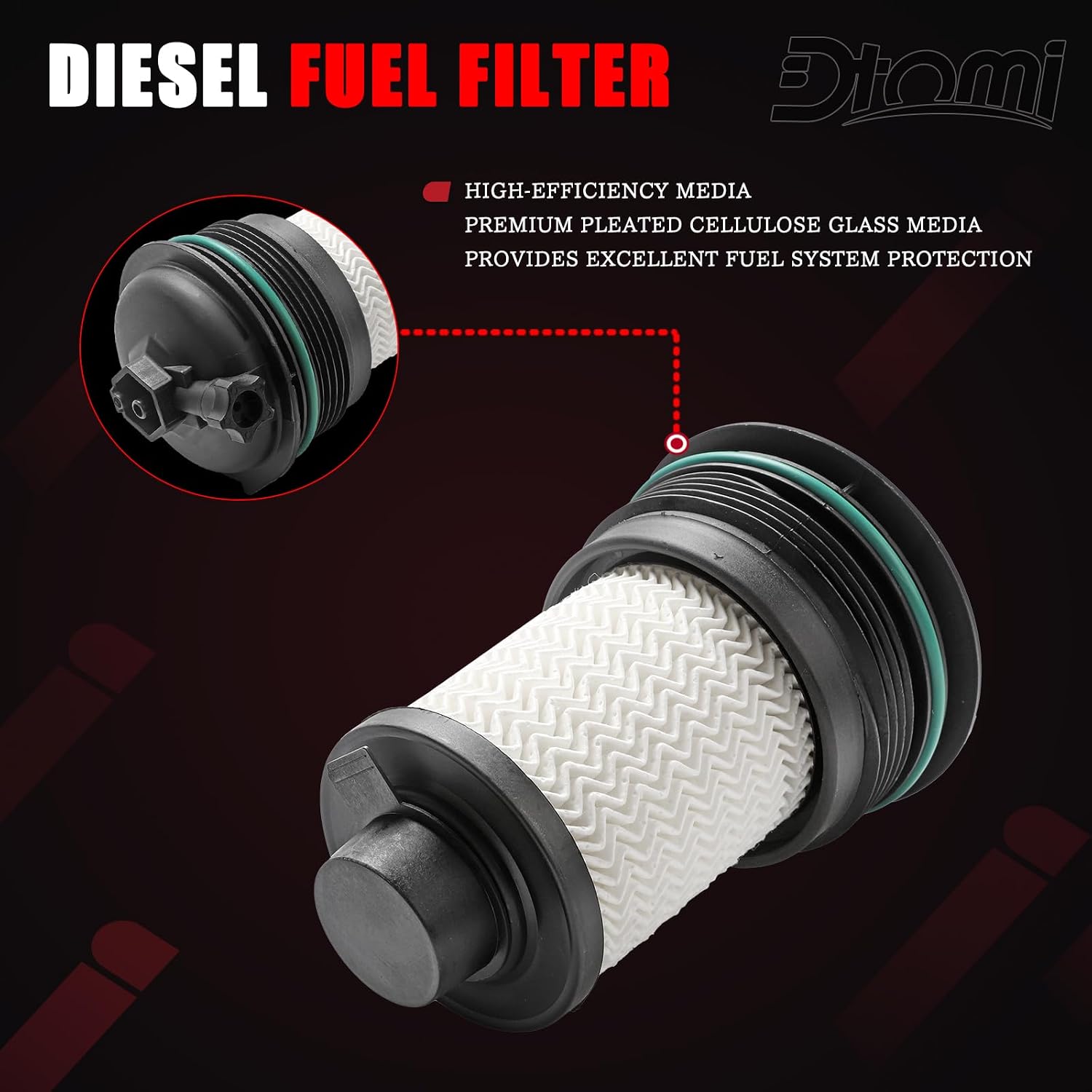 Fuel Filter, Powerstroke Diesel Engine Compatible With Ford Vehicle F150 2018 2019 2020 2021 3.0L EcoDiesel Replace# FD4627 FD-4627 JL3Z9N184A