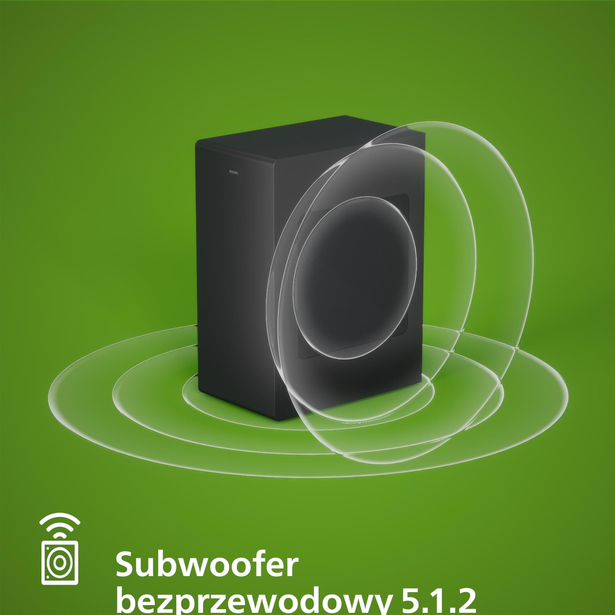 Philips TAB7908/10 Soundbar 5.1.2 z Bezprzewodowym Subwooferem | 740W | Dolby Atmos | DTS Virtual:X | Dźwięk Przestrzenny | Gotowy na Roku TV | Philips Easylink | Pilot | Uchwyt Ścienny | Czarny