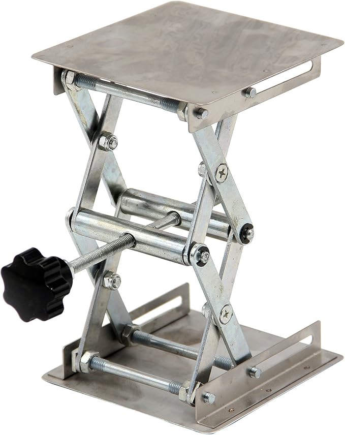 HFS(R) 4" x 4" 100mm Stainless Steel Lab Jack Scissor Stand
