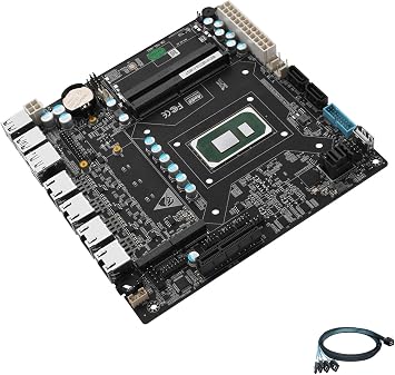 6-Bay NAS Motherboard4 i226-v 2.5GbE Ports with Core i3 1115G4, up to 4.1GHz, 2* DDR4, 2*M.2 NVMe PCIe3.0x4, 2*SATA3.0, SFF-86434 SATA3.0 6Gb/s, USB/Type-C 10Gb/s/Triple 4K Display Mini ITX