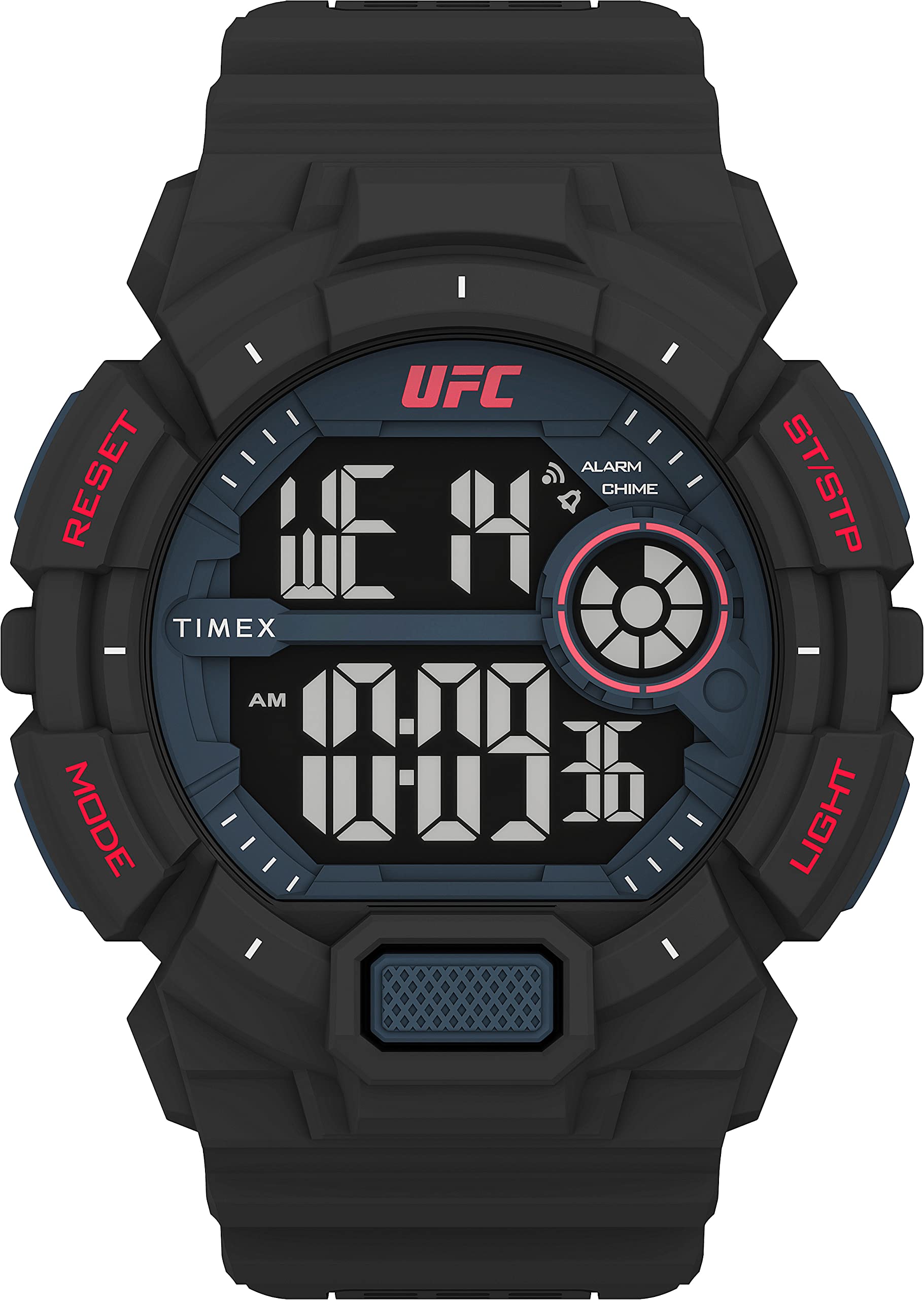 TIMEX Resin UFC Strength Collection Men Quartz Analogdigital Dial Coloured Watch, Round Grey Dial with 50 Mm Case Width - Tw5M534000D, Bandcolor-Black (B0BYD99VL3) Amazon Price History, Amazon Price Tracker