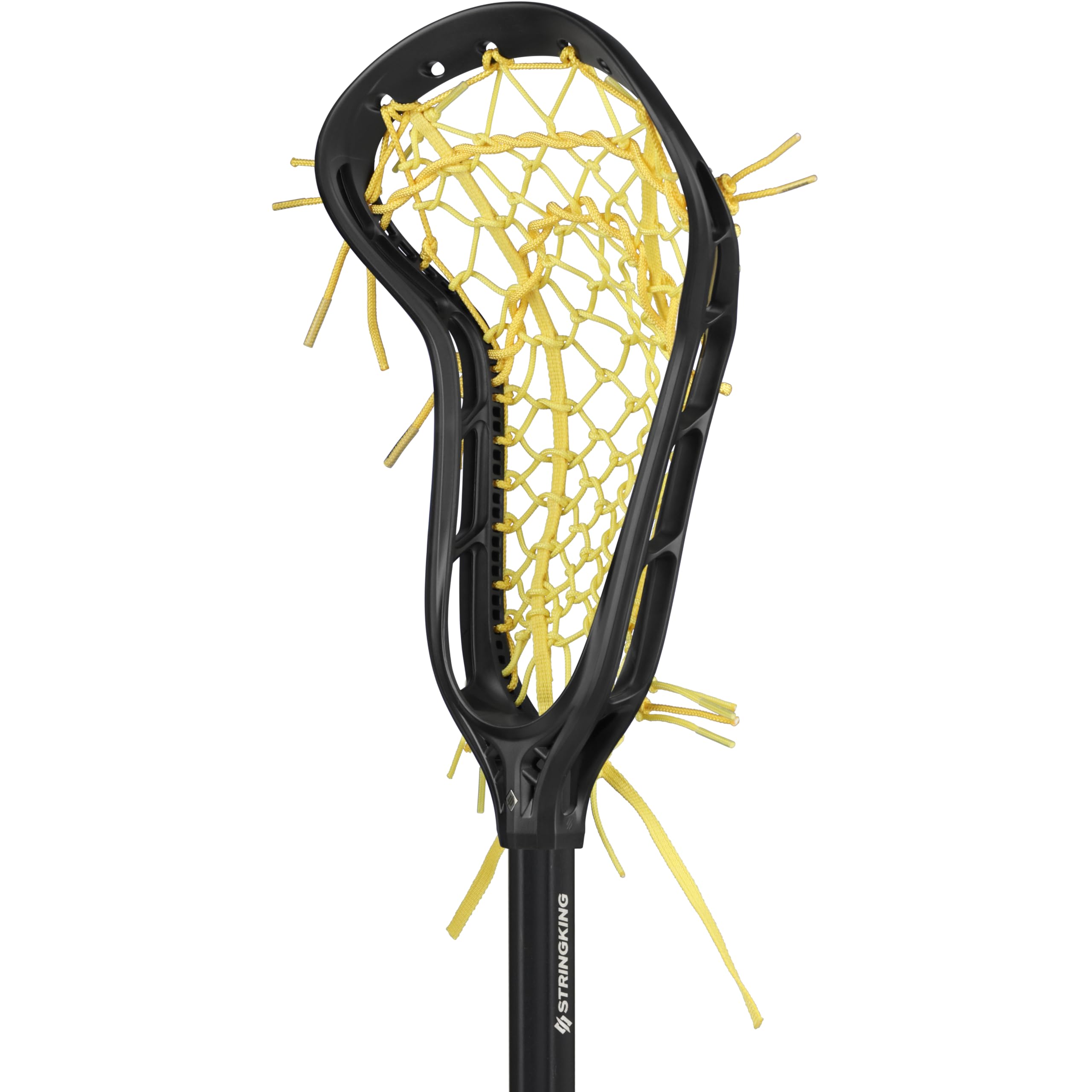 StringKing Women’s Complete 2 Pro Defense Lacrosse Stick - Tech Trad Pocket - Metal 3 Pro Shaft (High Pocket - Black/Yellow)