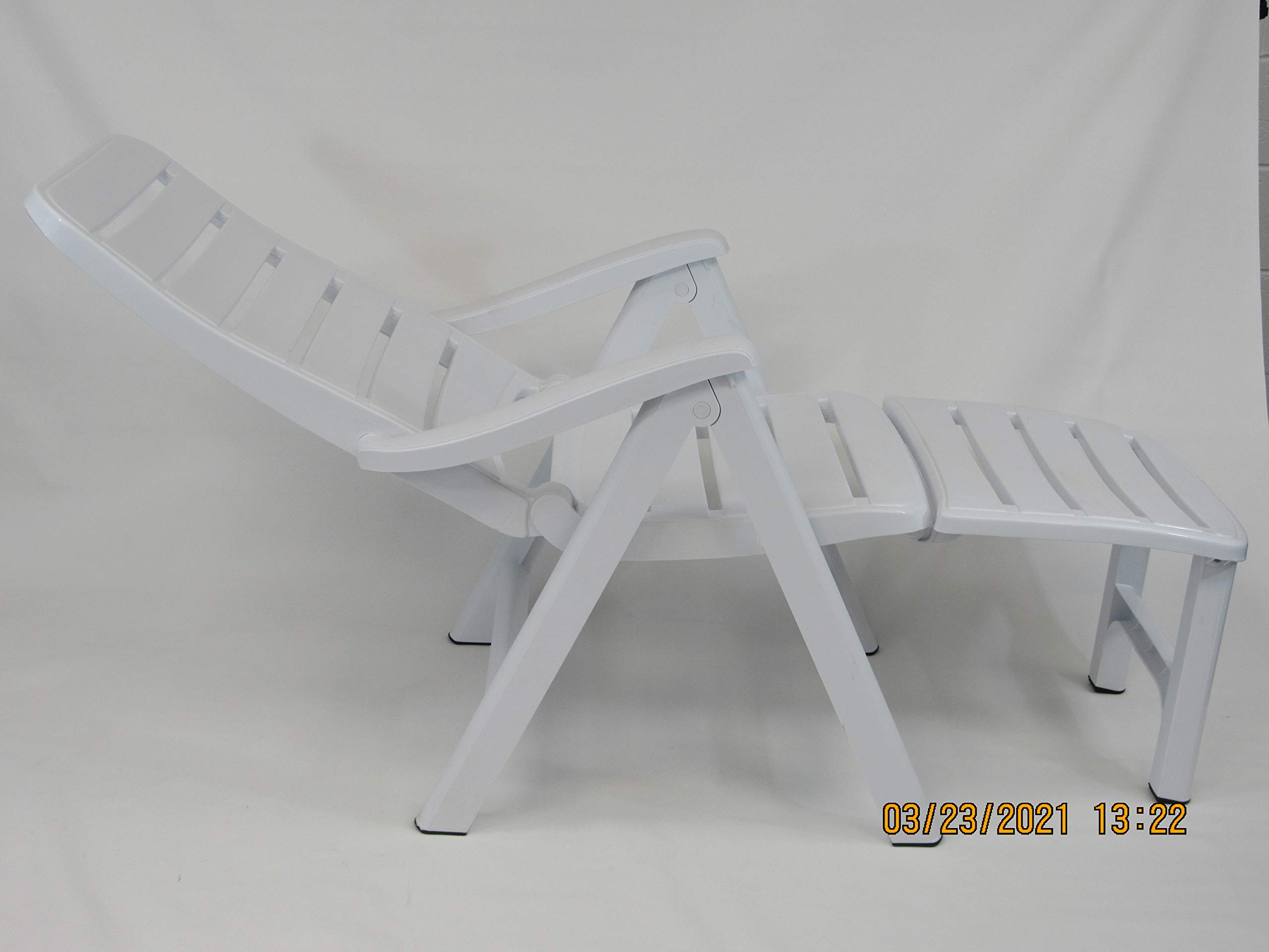 GRAZIOLI 6770/B - Lettino relax "Premiere", in plastica piena, regolabile, resistente alle intemperie